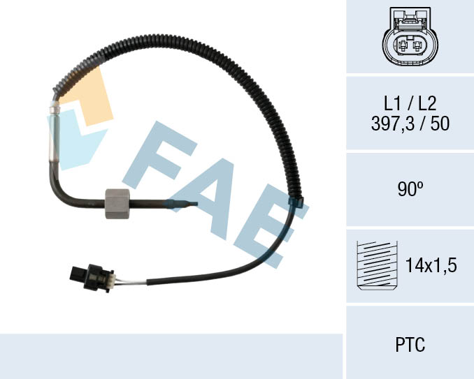 FAE Sensor, udstødningsgastemperatur 68012 for DAIMLER MERCEDES-BENZ CHRYSLER