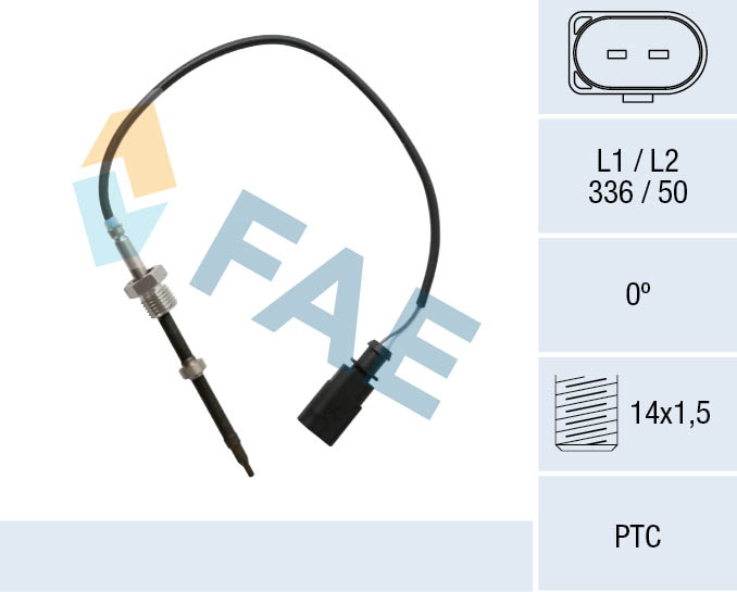 FAE Sensor, udstødningsgastemperatur 68025 foran partikelfilter for AUDI
