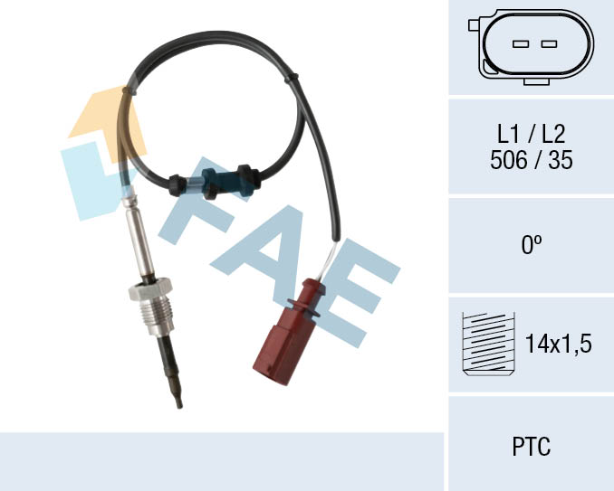 FAE Sensor, udstødningsgastemperatur 68026 efter partikelfilter for VW
