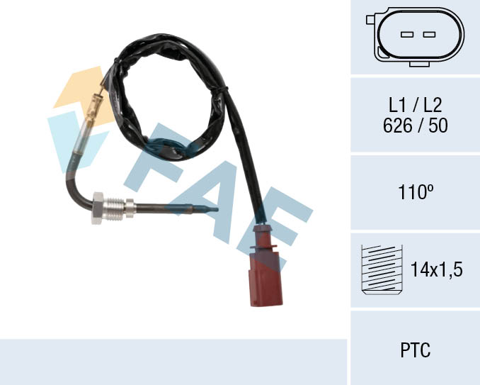FAE Sensor, udstødningsgastemperatur 68042 foran partikelfilter for VW
