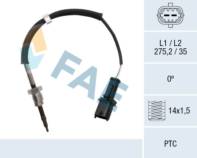 FAE Sensor, udstødningsgastemperatur 68047 efter katalysator for OPEL SAAB