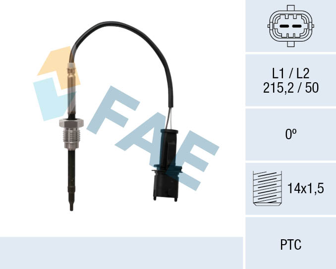 FAE Sensor, udstødningsgastemperatur 68069 foran katalysatoren for OPEL VAUXHALL