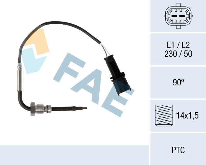 FAE Sensor, udstødningsgastemperatur 68075 for JEEP CHRYSLER