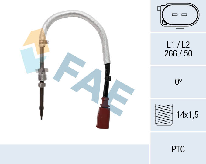 FAE Sensor, udstødningsgastemperatur 68083 foran partikelfilter for AUDI