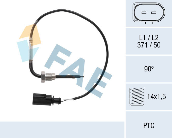FAE Sensor, udstødningsgastemperatur 68092 foran partikelfilter for VW PORSCHE AUDI