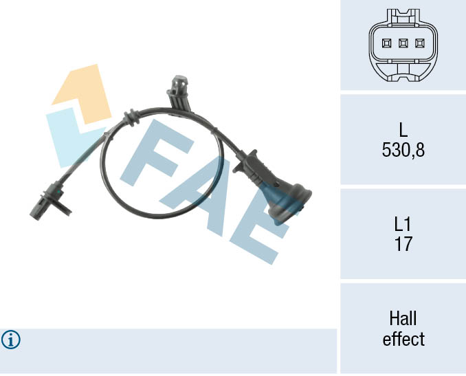 FAE ABS Sensor 78566 for MERCEDES-BENZ