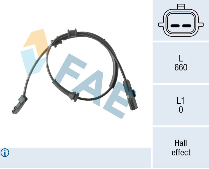 FAE ABS Sensor 78569 for RENAULT
