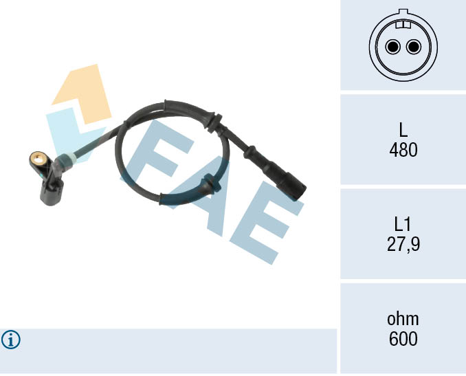 FAE ABS Sensor 78574 for RENAULT