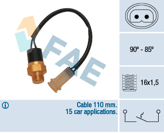 FAE Temperaturkontakt, kølerventilator 36100 for NISSAN STANDARD AUTOMOBILE