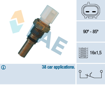 FAE Temperaturkontakt, kølerventilator 36540 for TOYOTA STANDARD AUTOMOBILE