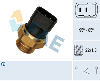 FAE Temperaturkontakt, kølerventilator 37210 for SEAT SKODA AUDI STANDARD AUTOMOBILE