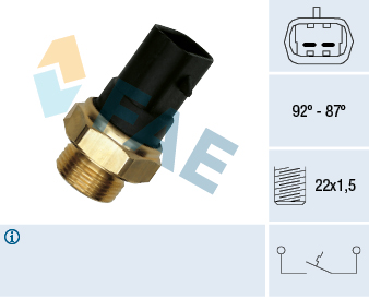 FAE Temperaturkontakt, kølerventilator 37220 for PEUGEOT FIAT LANCIA ALFA ROMEO IVECO