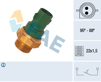 FAE Temperaturkontakt, kølerventilator 37240 for FORD