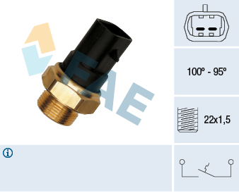 FAE Temperaturkontakt, kølerventilator 37280 for OPEL GENERAL MOTORS