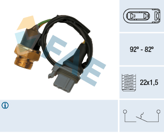 FAE Temperaturkontakt, kølerventilator 37510 for CHRYSLER RENAULT STANDARD AUTOMOBILE