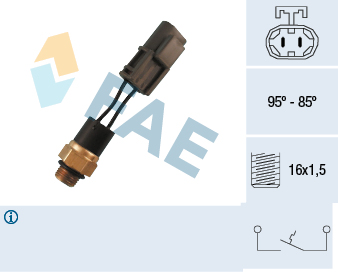 FAE Temperaturkontakt, kølerventilator 37550 for NISSAN STANDARD AUTOMOBILE
