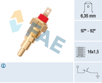 FAE Temperaturkontakt, kølerventilator 37610 for FORD MAZDA STANDARD AUTOMOBILE