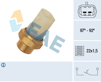 FAE Temperaturkontakt, kølerventilator 37710 for OPEL FIAT GENERAL MOTORS