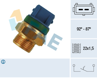 FAE Temperaturkontakt, kølerventilator 37680 for CITROËN PEUGEOT