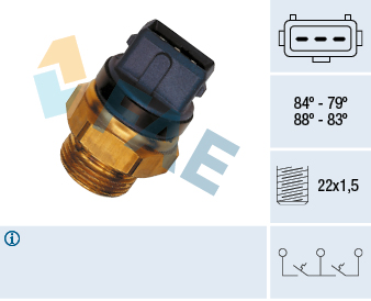 FAE Temperaturkontakt, kølerventilator 37940 for PEUGEOT CITROËN