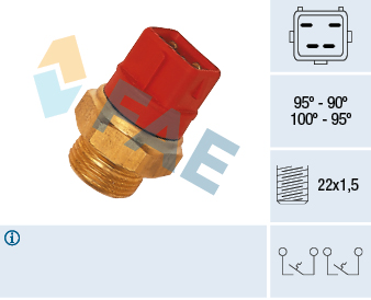 FAE Temperaturkontakt, kølerventilator 37960 for FORD