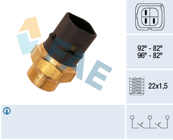 FAE Temperaturkontakt, kølerventilator 37980 for RENAULT