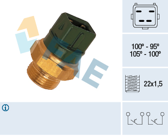 FAE Temperaturkontakt, kølerventilator 38010 for FORD