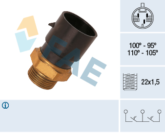 FAE Temperaturkontakt, kølerventilator 38030 for OPEL GENERAL MOTORS