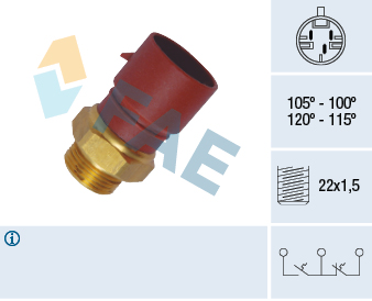 FAE Temperaturkontakt, kølerventilator 38040 for OPEL GENERAL MOTORS
