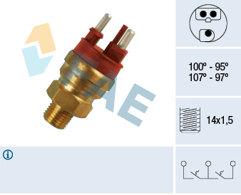 FAE Temperaturkontakt, kølerventilator 38120 for MERCEDES-BENZ STANDARD AUTOMOBILE