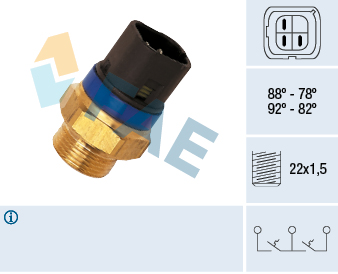 FAE Temperaturkontakt, kølerventilator 38110 for OPEL GENERAL MOTORS RENAULT