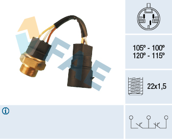 FAE Temperaturkontakt, kølerventilator 38220 for OPEL GENERAL MOTORS