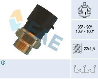 FAE Temperaturkontakt, kølerventilator 38310 for OPEL GENERAL MOTORS HOLDEN