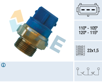 FAE Temperaturkontakt, kølerventilator 38330 for OPEL GENERAL MOTORS