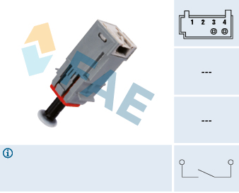 FAE Kontakt, koblingsbetjening (fartpilot) 24790 for OPEL GENERAL MOTORS VAUXHALL FIAT SUZUKI
