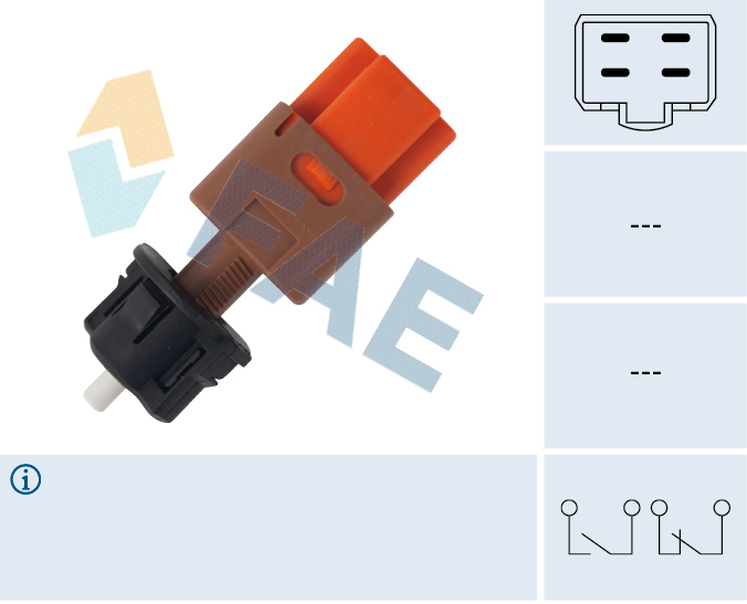 FAE Stoplyskontakt 24455 for NISSAN