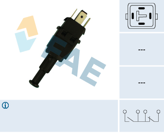FAE Stoplyskontakt 24510 for OPEL SAAB ALFA ROMEO GENERAL MOTORS PORSCHE STANDARD AUTOMOBILE