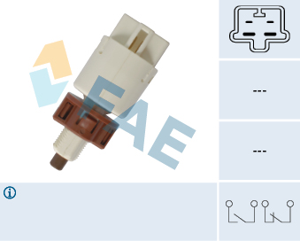 FAE Stoplyskontakt 24691 for PEUGEOT OPEL FIAT GENERAL MOTORS STANDARD AUTOMOBILE ASTON MARTIN SUZUKI TOYOTA LEXUS
