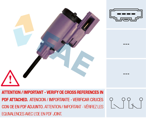 FAE Stoplyskontakt 24760 for VW AUDI STANDARD AUTOMOBILE
