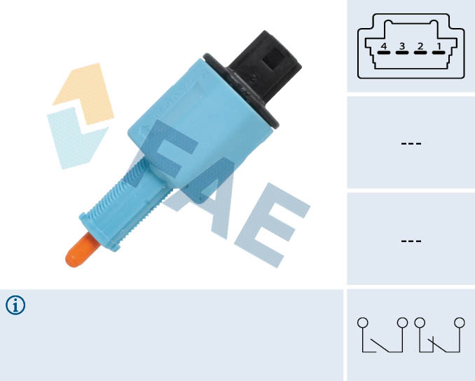 FAE Stoplyskontakt 24888 for RENAULT TESLA