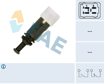 FAE Stoplyskontakt 24895 for OPEL GENERAL MOTORS SMART RENAULT MITSUBISHI NISSAN