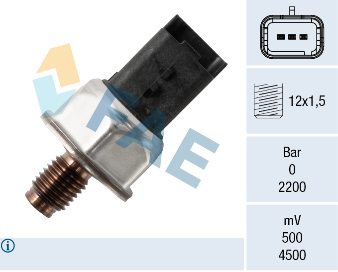 FAE Sensor, brændstoftryk 15626 for FORD PEUGEOT TOYOTA MAZDA