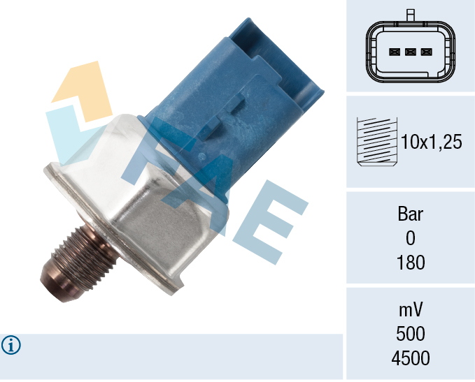 FAE Sensor, brændstoftryk 15636 for RENAULT NISSAN
