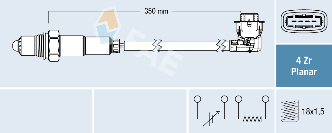FAE Lambdasonde 77803 for SAAB WULING OPEL BUICK