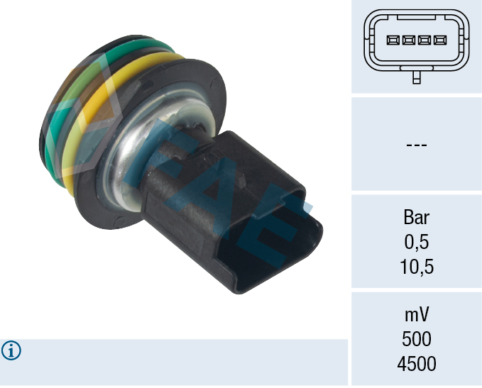 FAE Sensor, brændstoftryk 15638 for DS PEUGEOT CITROËN