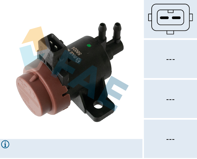 FAE Trykomformer, udstødningsstyring 56024 for VAUXHALL INFINITI RENAULT STANDARD AUTOMOBILE