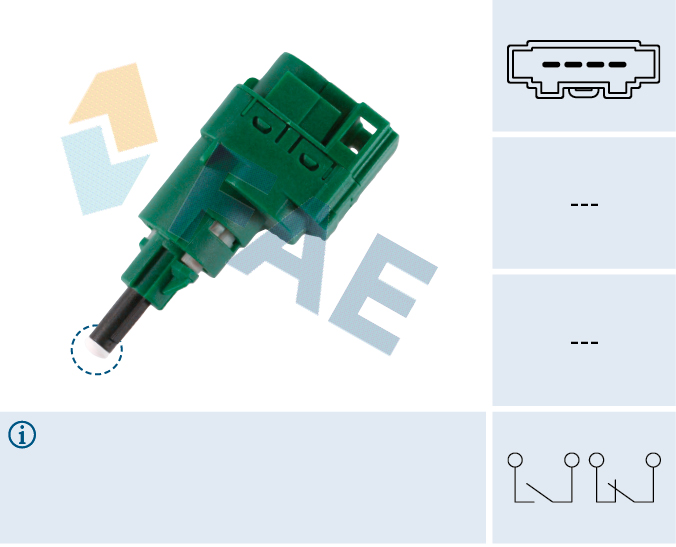 FAE Stoplyskontakt 24762 for FORD VAG SKODA