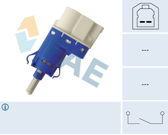FAE Stoplyskontakt 24848 for FORD VOLVO MAZDA JAGUAR LAND ROVER