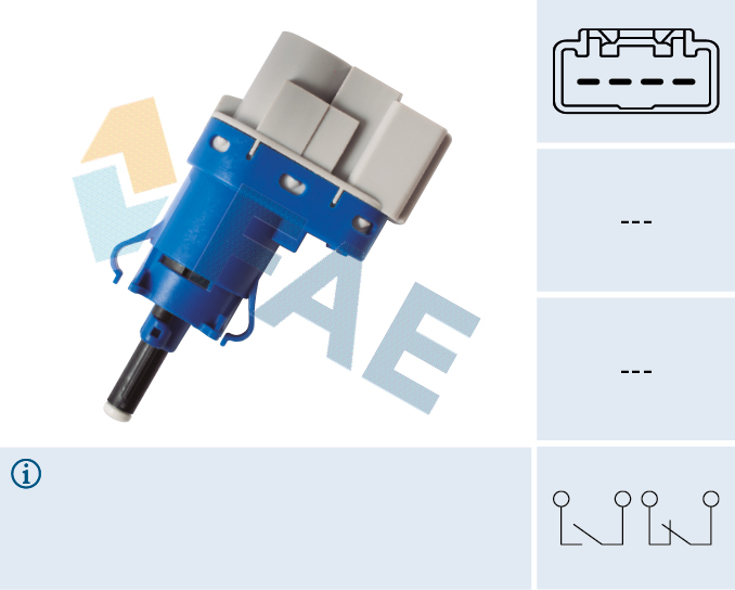 FAE Stoplyskontakt 24849 for FORD FORD USA VOLVO MAZDA STANDARD AUTOMOBILE