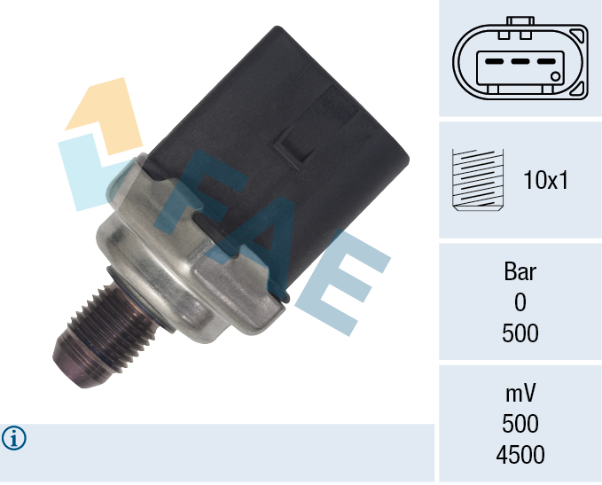 FAE Sensor, brændstoftryk 15640 for AUDI CUPRA